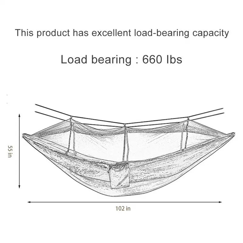 Camping Hammock with Mosquito Net&Rainfly Tent Tarp & Tree Straps,Portable Nylon Hammock Tent for Camping Hiking Backyard Travel