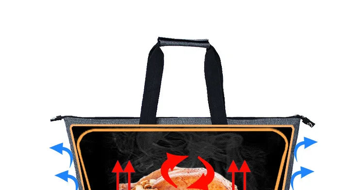 Folding Cooler Bag Large Capacity Ice Pack Outdoor Portable Aluminum Foil Fresh-Keeping Picnic Bag Multifunctional Shopping bag