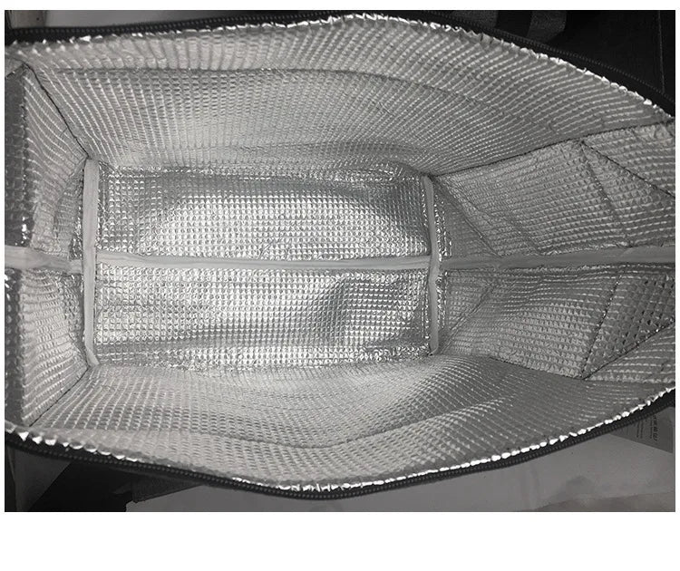 Folding Cooler Bag Large Capacity Ice Pack Outdoor Portable Aluminum Foil Fresh-Keeping Picnic Bag Multifunctional Shopping bag