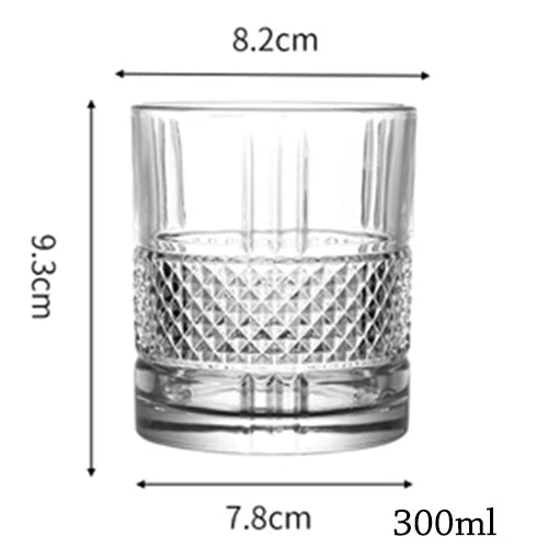 Whiskey Glass, Old Fashioned Rocks Glasses Tumblers, Glassware for Cocktail Scotch, Bourbon, Gin, Voldka, Brandy