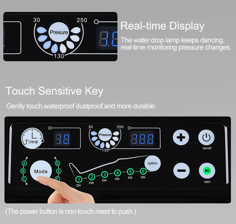 Syeosye 8 Cavity Air Compression Massager Leg Foot Circulation Pressotherapy Air Promote Blood Relaxation Pain Relief