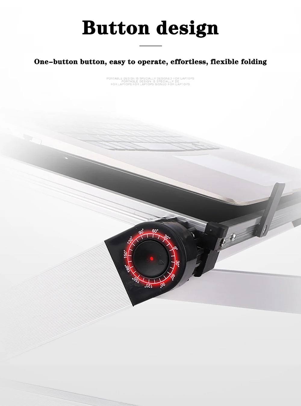 Adjustable Laptop Desk Stand Portable Aluminum Ergonomic Lapdesk For TV Bed Sofa PC Notebook Table Desk Stand With Mouse Pad