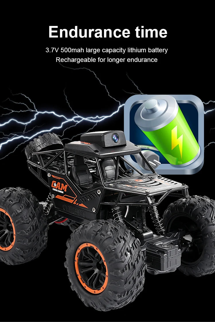 Rc Car With HD Camera FPV WIFI Machine On Remote Control Stunt 1:18 2.4G SUV Radiocontrol Climbing Toys For Kids on a Sign