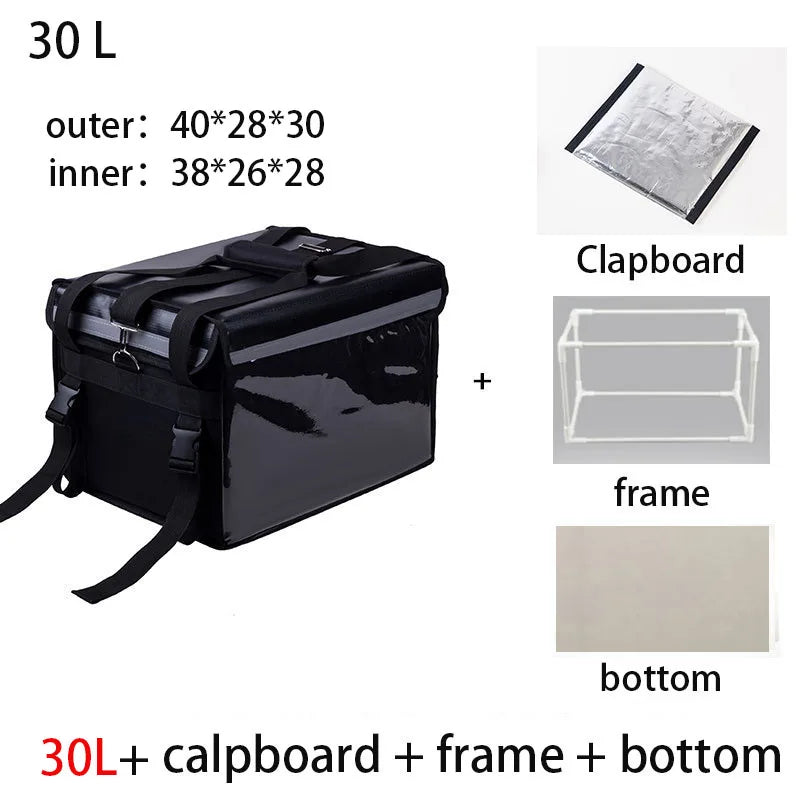 30L Extra Large Cooler Bag Car Ice Pack Insulated Thermal Lunch Pizza Bag Fresh Food delivery Container Refrigerator Bag