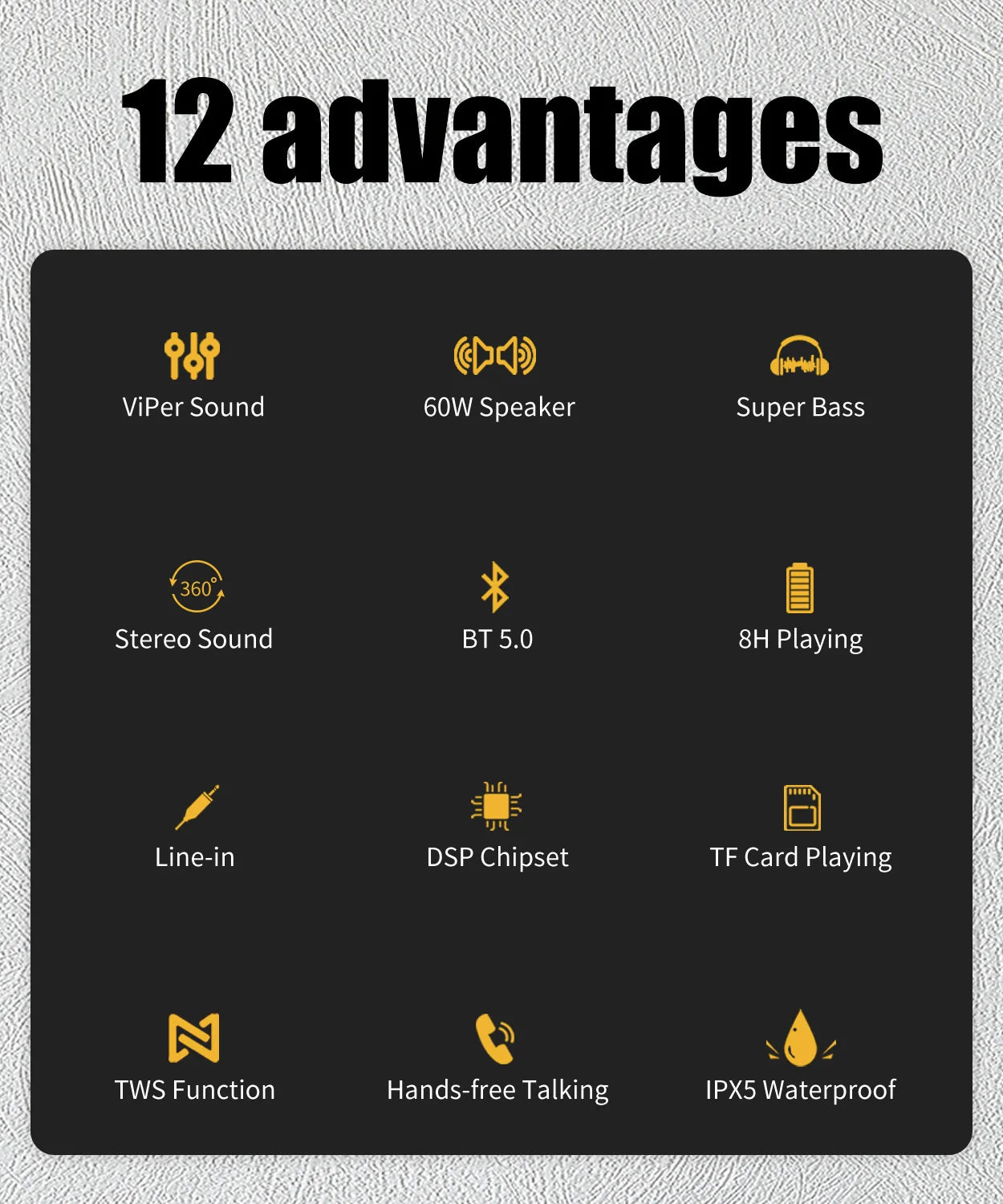 XDOBO Hot Sale X8 60W Portable Outdoor Speakers Bluetooth Wireless Bass Subwoofer Waterproof 6600mAh TWS Function Support TF/AUX