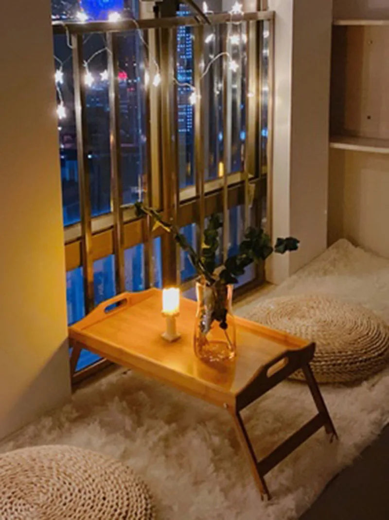 Computer Desk Window Tatami Table Foldable Laptop Stand Breakfast Plate Bed Tray Cozy Bedside Bay Room Desks Bedroom Furniture