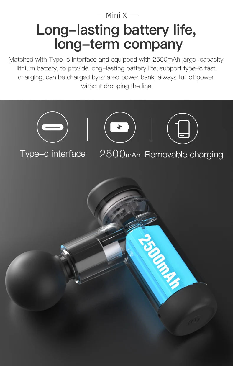 Booster Mini X Massage Gun Percussion Back and Neck Massager Electric Vibrators Portable Fitness Mini Body Massage Machine
