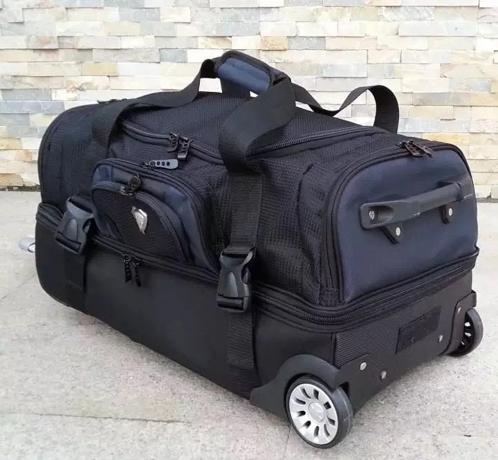 Kmikli 27/32 inch large capacity Rolling Luggage Bag Travel Suitcase On Wheels Men Women Shoulder Trolley Sports Backpack