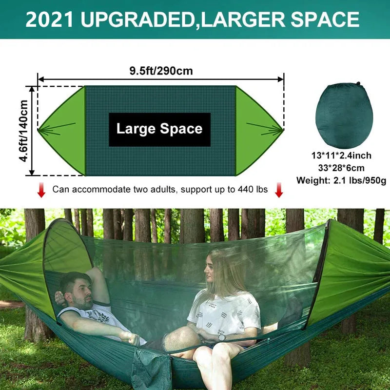 Camping Hammock with Mosquito Net and Rain Fly Tarp,hammock chair swing chair outdoor for Backpacking, Survival,Travel