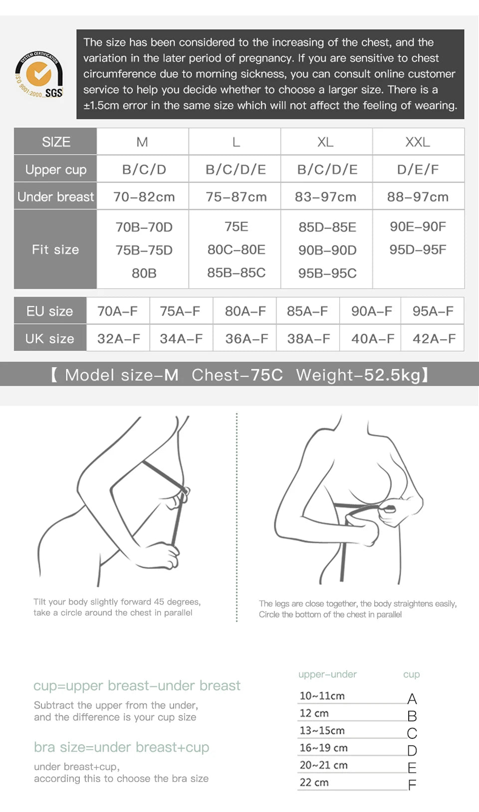 YATEMAO Breastfeeding Bra Pregnancy Clothes Maternity Nursing Bra Feeding Bra for Soutien Gorge Allaitement Pregnant Women