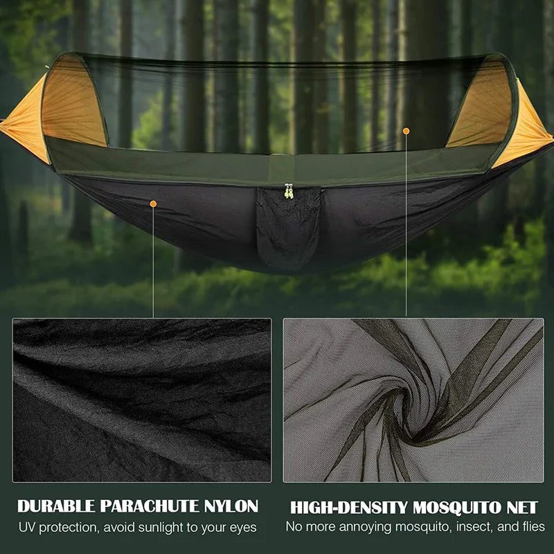 Camping Hammock with Mosquito Net and Rain Fly Tarp,hammock chair swing chair outdoor for Backpacking, Survival,Travel