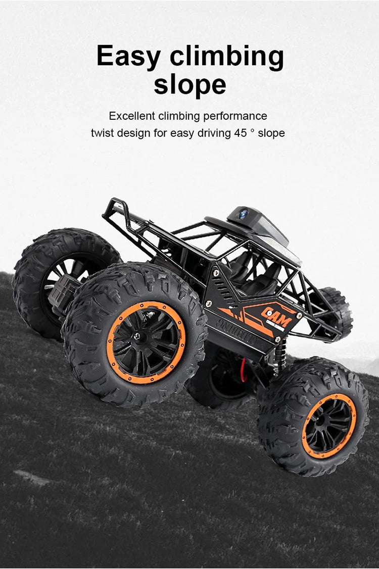 Rc Car With HD Camera FPV WIFI Machine On Remote Control Stunt 1:18 2.4G SUV Radiocontrol Climbing Toys For Kids on a Sign