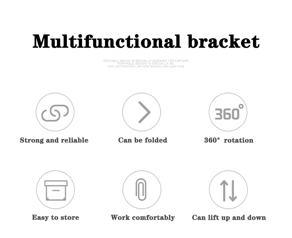 Adjustable Laptop Desk Stand Portable Aluminum Ergonomic Lapdesk For TV Bed Sofa PC Notebook Table Desk Stand With Mouse Pad