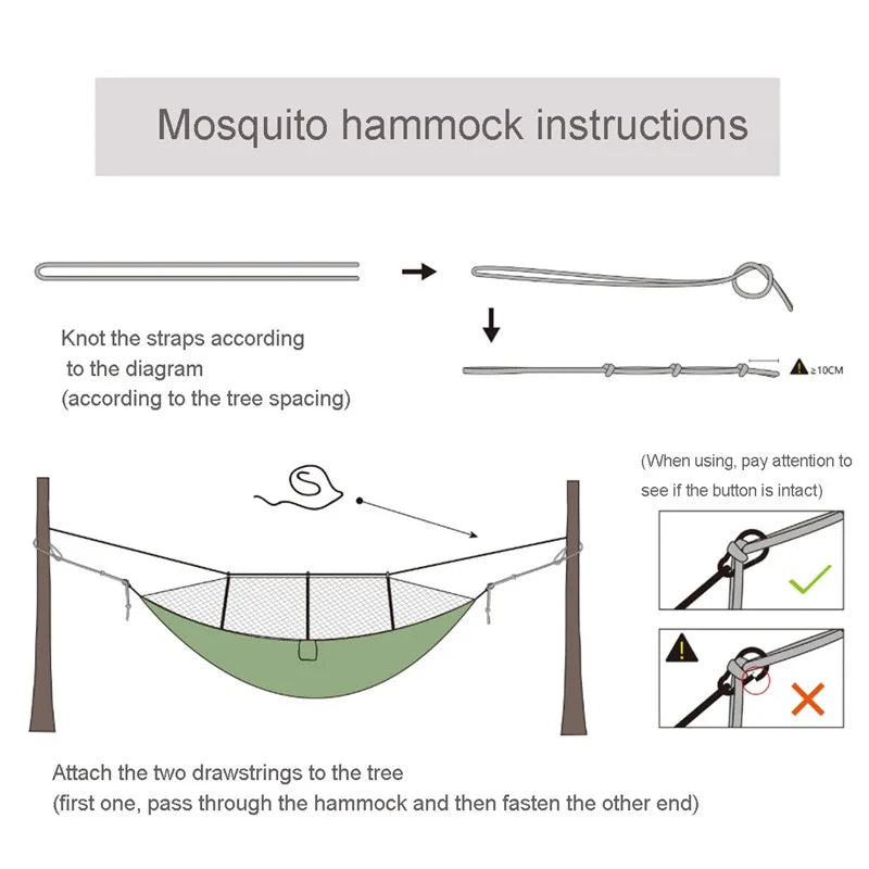 Camping Hammock with Mosquito Net&Rainfly Tent Tarp & Tree Straps,Portable Nylon Hammock Tent for Camping Hiking Backyard Travel