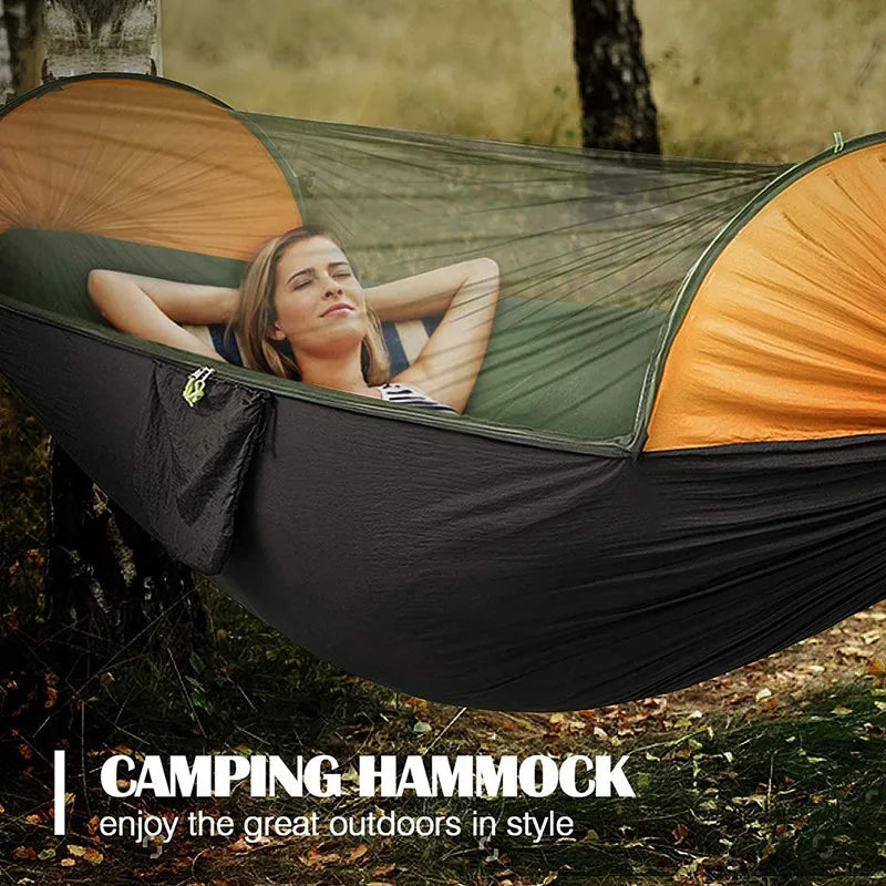 Camping Hammock with Mosquito Net and Rain Fly Tarp,hammock chair swing chair outdoor for Backpacking, Survival,Travel