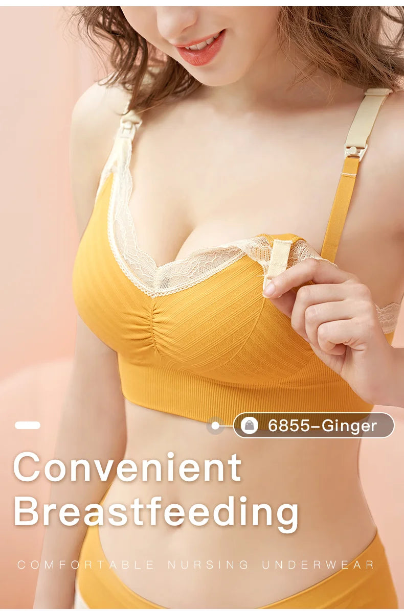 YATEMAO Breastfeeding Bra Pregnancy Clothes Maternity Nursing Bra Feeding Bra for Soutien Gorge Allaitement Pregnant Women