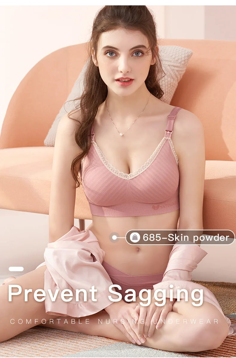 YATEMAO Breastfeeding Bra Pregnancy Clothes Maternity Nursing Bra Feeding Bra for Soutien Gorge Allaitement Pregnant Women