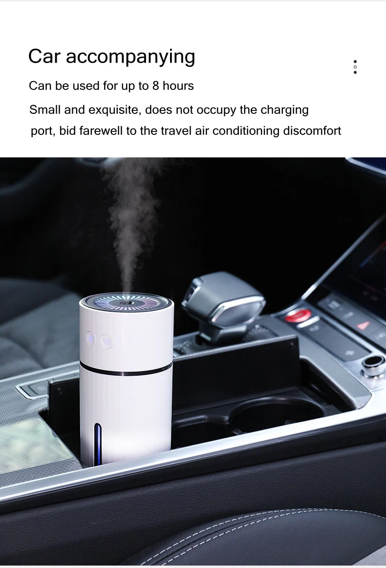 260ML Wireless Air Humidifier USB Aromatherapy Diffuser 1000mAh Rechargeable Battery Ultrasonic Cool Mist Maker Quiet Fogger
