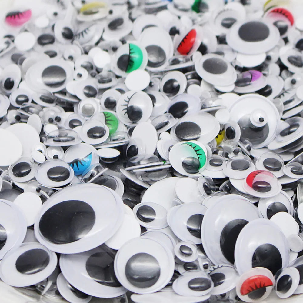 100pcs/200pcs Self-adhesive Googly Wiggle Eyes for DIY Scrapbooking Crafts Projects DIY Dolls Accessories Eyes Handmade Toys GYH