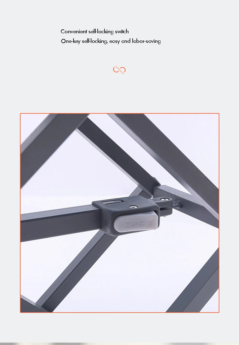 Portable Standing Desk Stand Up Desk Riser, 40cm-70cm Height Adjustable Home Office Folding Desk for Laptop Outdoor Escritorio