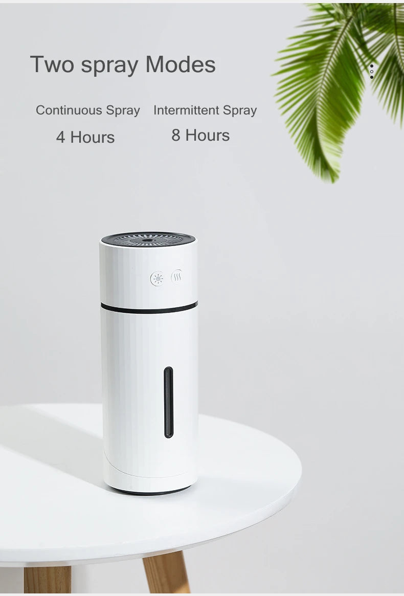 260ML Wireless Air Humidifier USB Aromatherapy Diffuser 1000mAh Rechargeable Battery Ultrasonic Cool Mist Maker Quiet Fogger