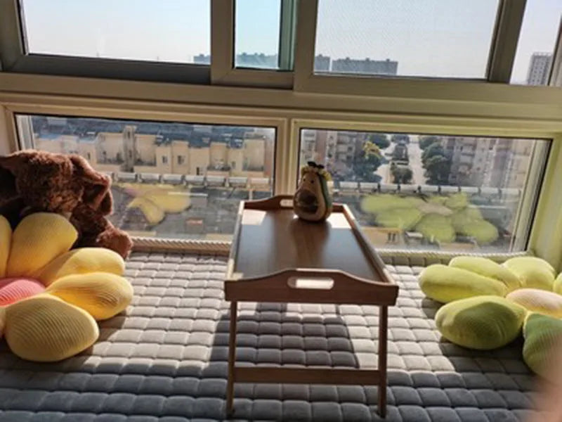Computer Desk Window Tatami Table Foldable Laptop Stand Breakfast Plate Bed Tray Cozy Bedside Bay Room Desks Bedroom Furniture