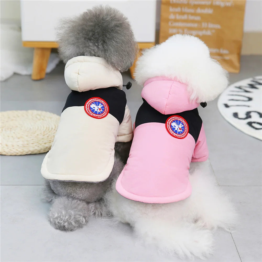 Pet Cats Dog Clothes Winter Warm Down Jacket For Small Dogs Cotton Chihuahua Hooded Clothes Dog Windproof Clothing Coat Apparel