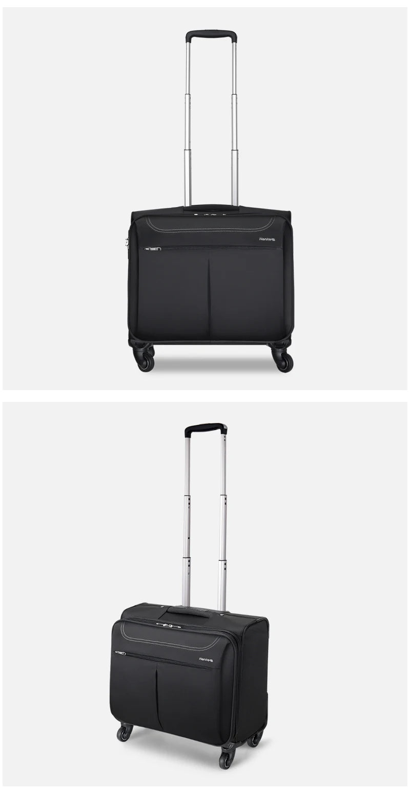 Hanke Men Business Travel Luggage Women Carry On Suitcase Spinner Wheels Rolling Bag 16 18 Inch
