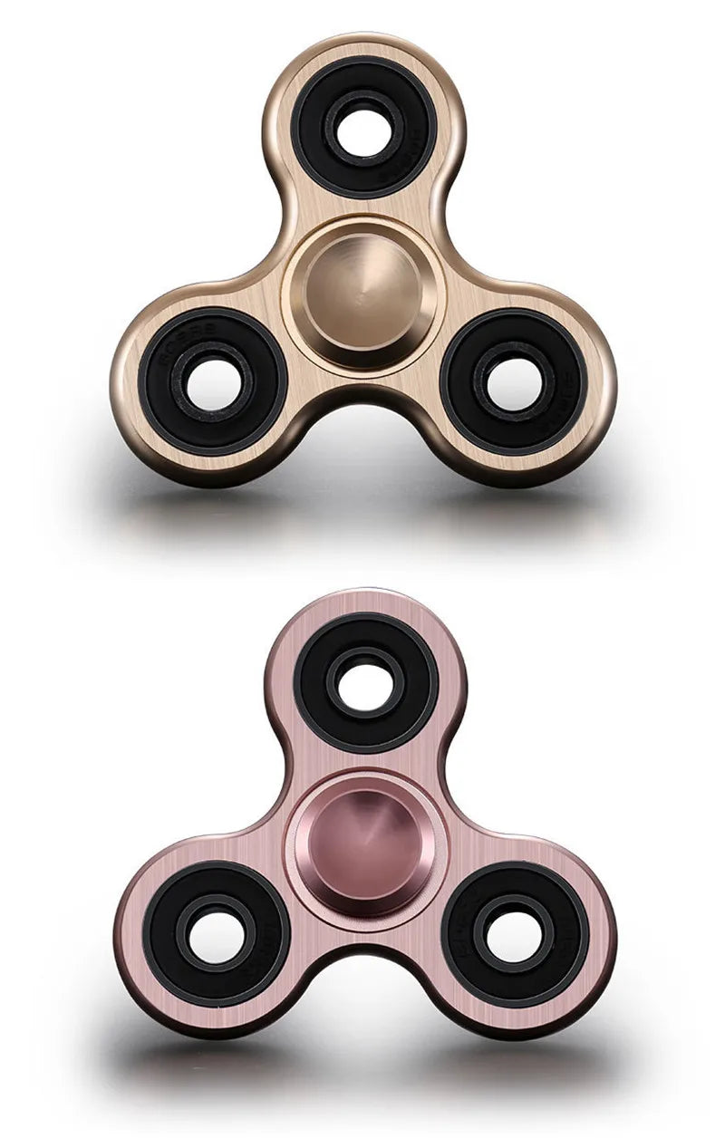 Aluminum Alloy Plating Fidget Spinner Metal Alloy R188 Mute Bearing Drawing Process Hand Spinner Stress Relief Adult Kids Toys