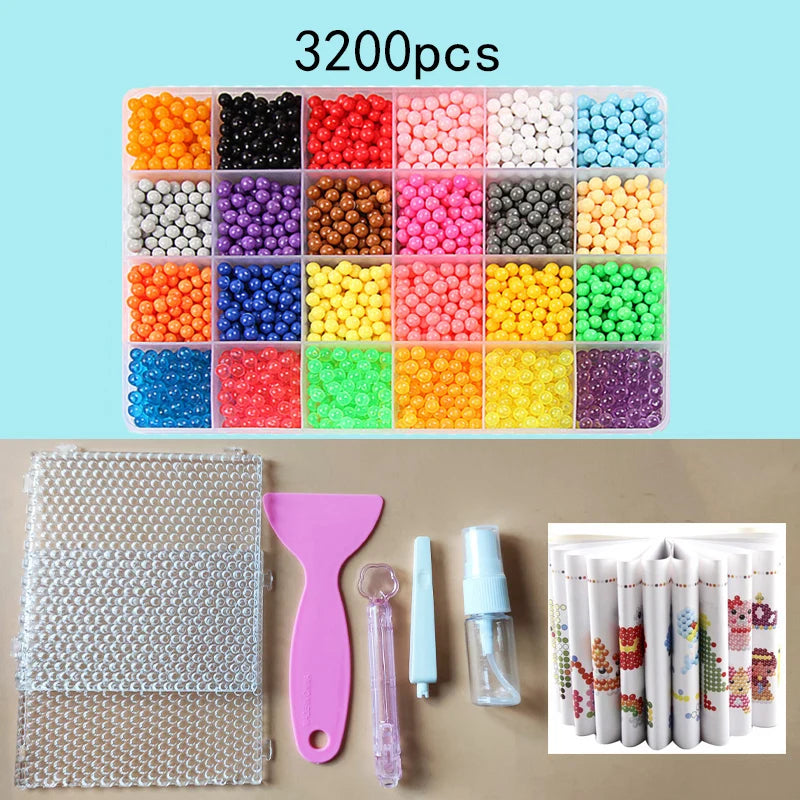 36 colors 5mm Set Refill Beads Puzzle Crystal DIY Water Spray magic Beads Set Ball Games 3D Handmade Magic Toys For Children