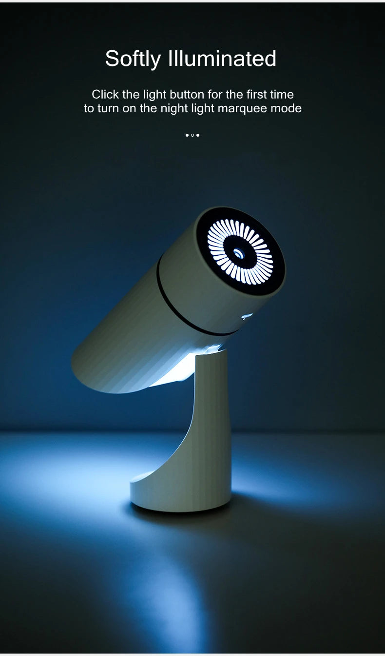 260ML Wireless Air Humidifier USB Aromatherapy Diffuser 1000mAh Rechargeable Battery Ultrasonic Cool Mist Maker Quiet Fogger