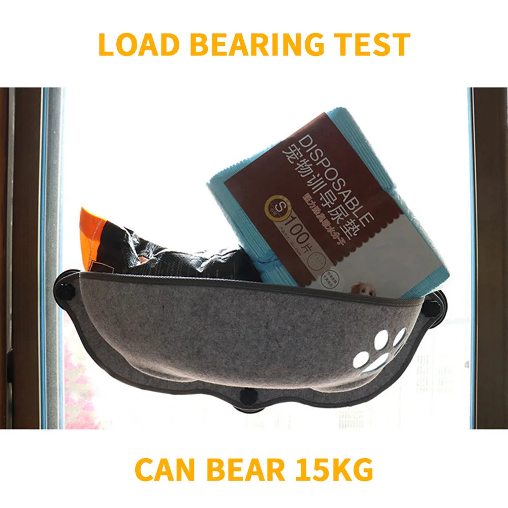 Cat Window Hammock With Strong Suction Cups Pet Kitty Hanging Sleeping Bed Storage For Pet Warm Cage Cat Shelf Seat Beds Winter