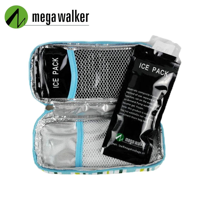 MegaWalke Insulin Cooler Bag Portable Insulated Diabetic Insulin Travel Case Cooler Box Bolsa Termica  Aluminum Foil ice bag