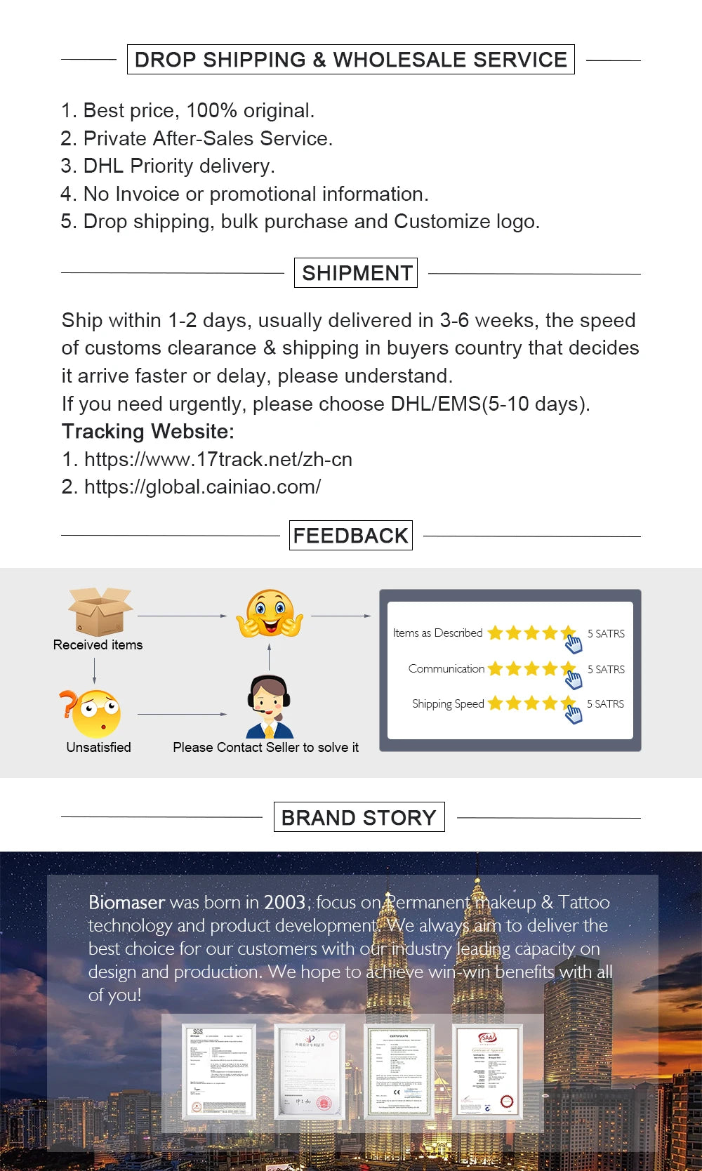 New Thunderlord Power Tattoo Needle Liner Shader Permanent Makeup Tattoo Cartridge RS MG U For Universal Tattoo Machine Pen