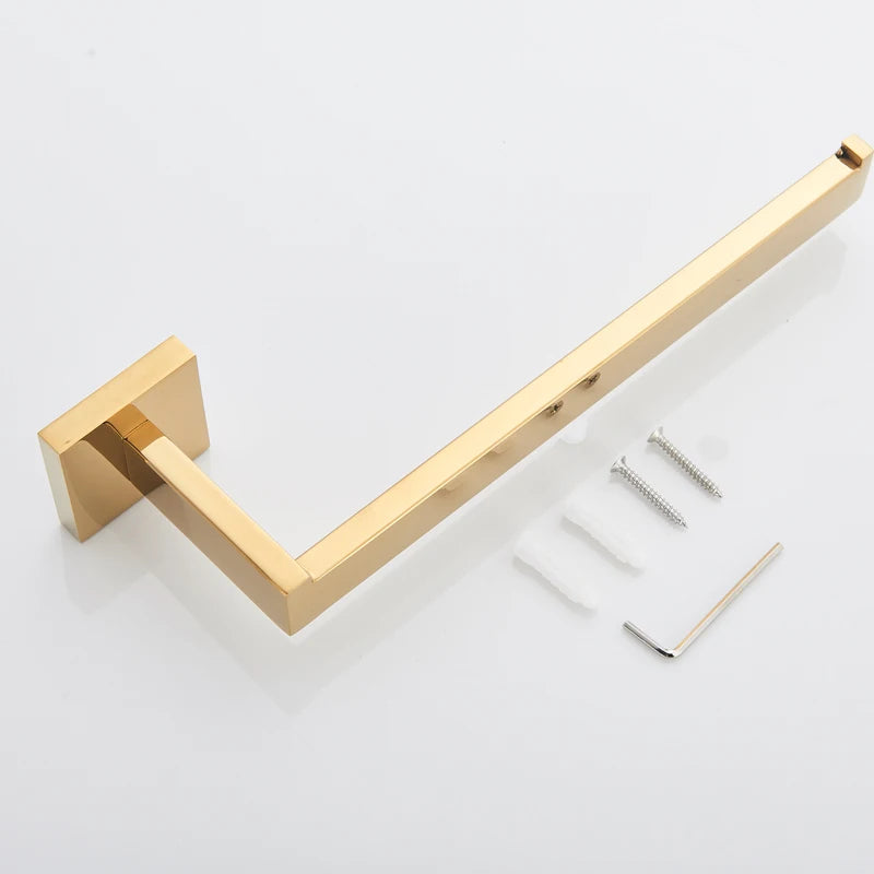 Bathroom Accessories Set Matte Black Wall Shelf Toilet Roll Paper Holder Robe Hook Hanger Towel Rail Bar Rack Ring Bath Hardware