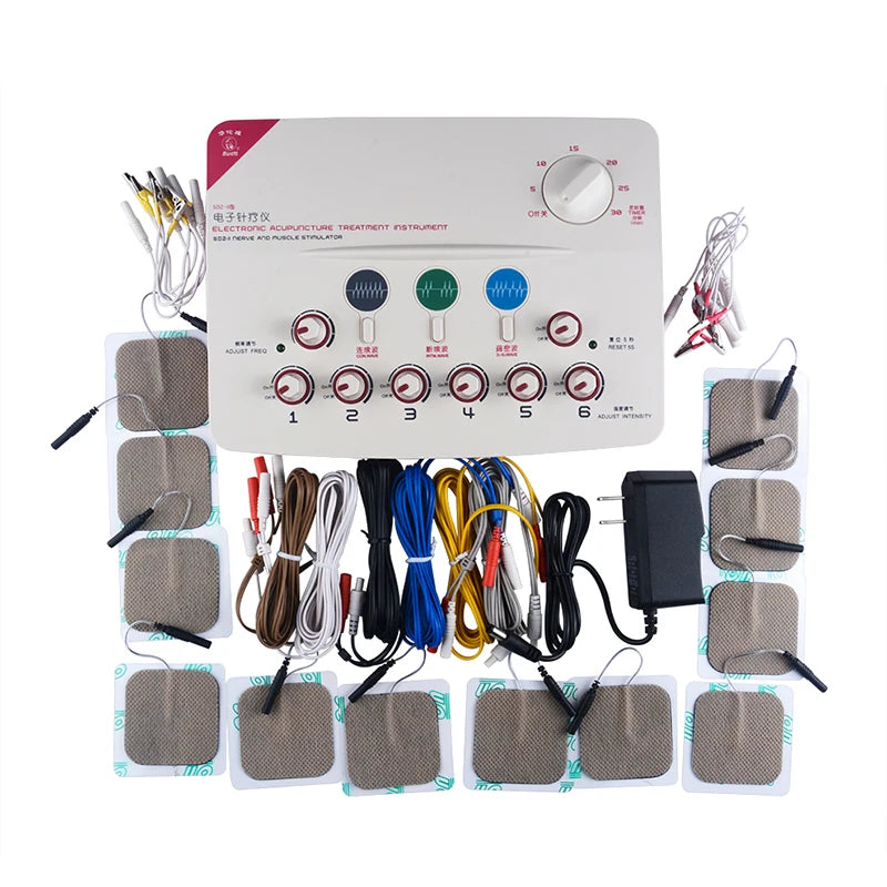SDZ-II Nerve and Muscle Stimulator 6 Channels Output TENS Electro Acupuncture Treatment Massage Instrument 3 Waveform 110V 220V