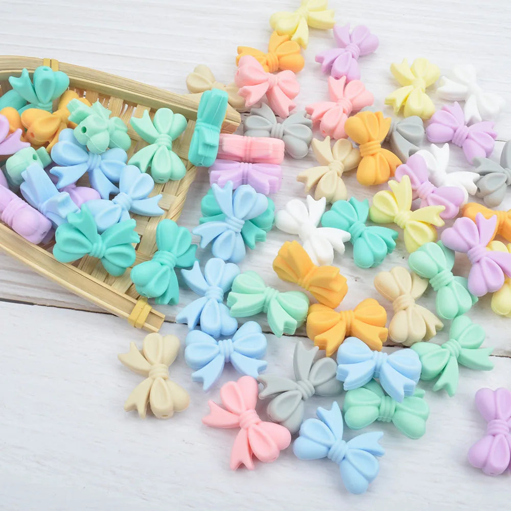 LOFCA 10pcs/lot Silicone Crown Beads BPA Free Silicon Teething Beads Baby Chew Teething Necklace DIY Pacifier Clips Accessory