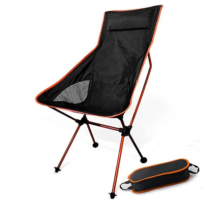 Portable Collapsible Chair Fishing Camping BBQ Stool Folding Extended Hiking Seat Garden Ultralight Outdoor Chair Foot Cover