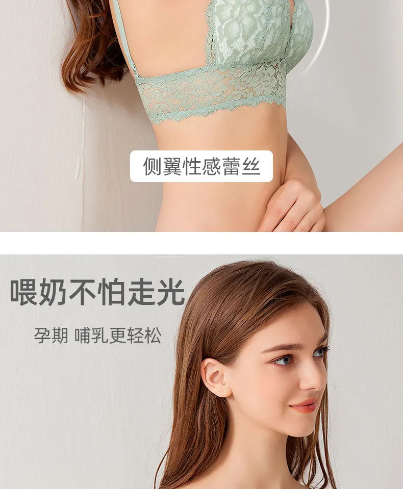 Underwear for pregnant women postpartum breast-feeding bra  lace bra big size nursing bra maternity
