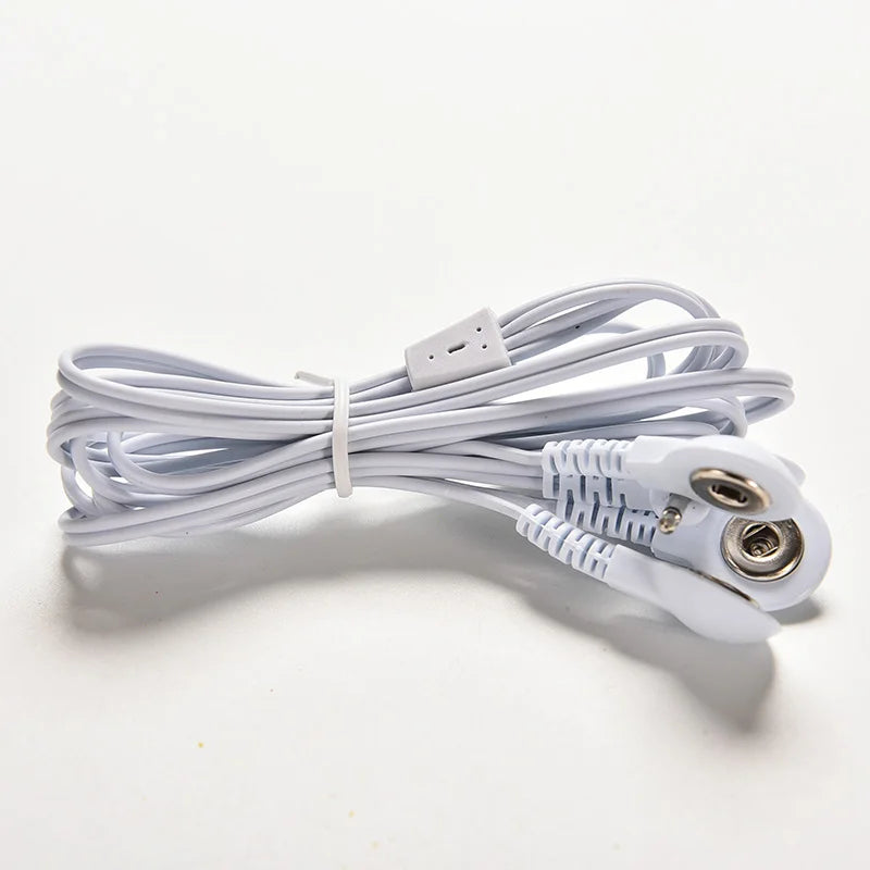 2/4Button Electrotherapy Electrode Lead Electric Shock Wires Cable For Ten Massager Connection Cable Massage & Relaxation