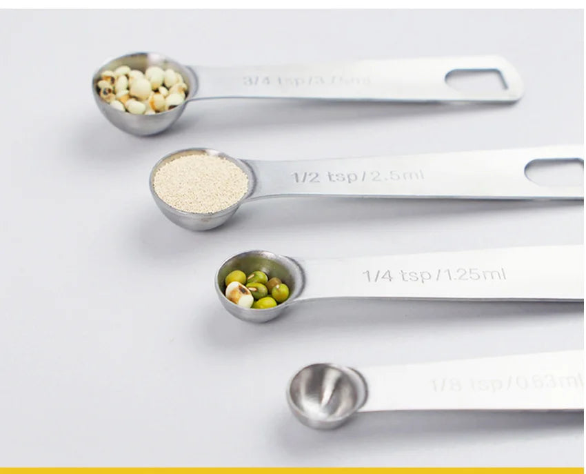 6/9/11Pcs Measuring Spoons Set Stainless Steel Seasoning Coffee Scoop Measuring Spoon With Scale Kitchen Baking Measuring Tools