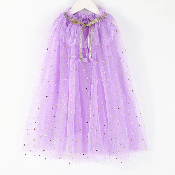 Christmas Halloween Girls Cloak Outerwear One Size Sequins Shawl Kids Coat for Birthday Party Beach Rainbow Princess Costume