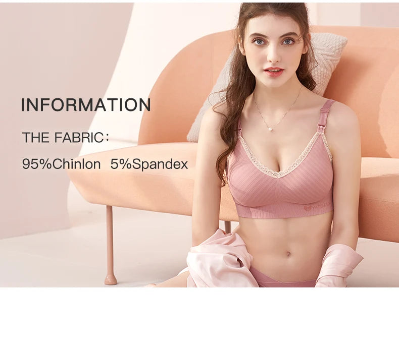 YATEMAO Breastfeeding Bra Pregnancy Clothes Maternity Nursing Bra Feeding Bra for Soutien Gorge Allaitement Pregnant Women