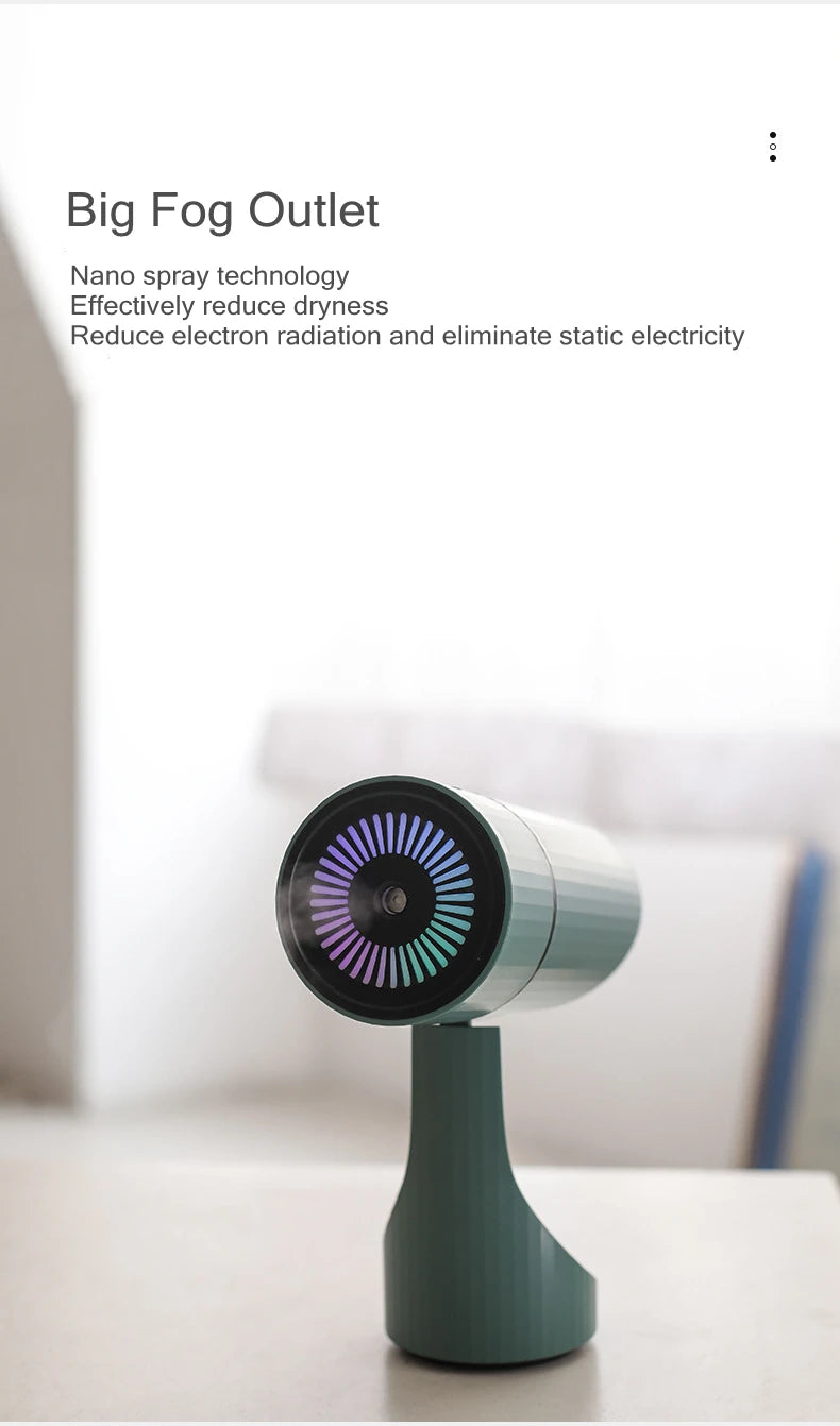 260ML Wireless Air Humidifier USB Aromatherapy Diffuser 1000mAh Rechargeable Battery Ultrasonic Cool Mist Maker Quiet Fogger