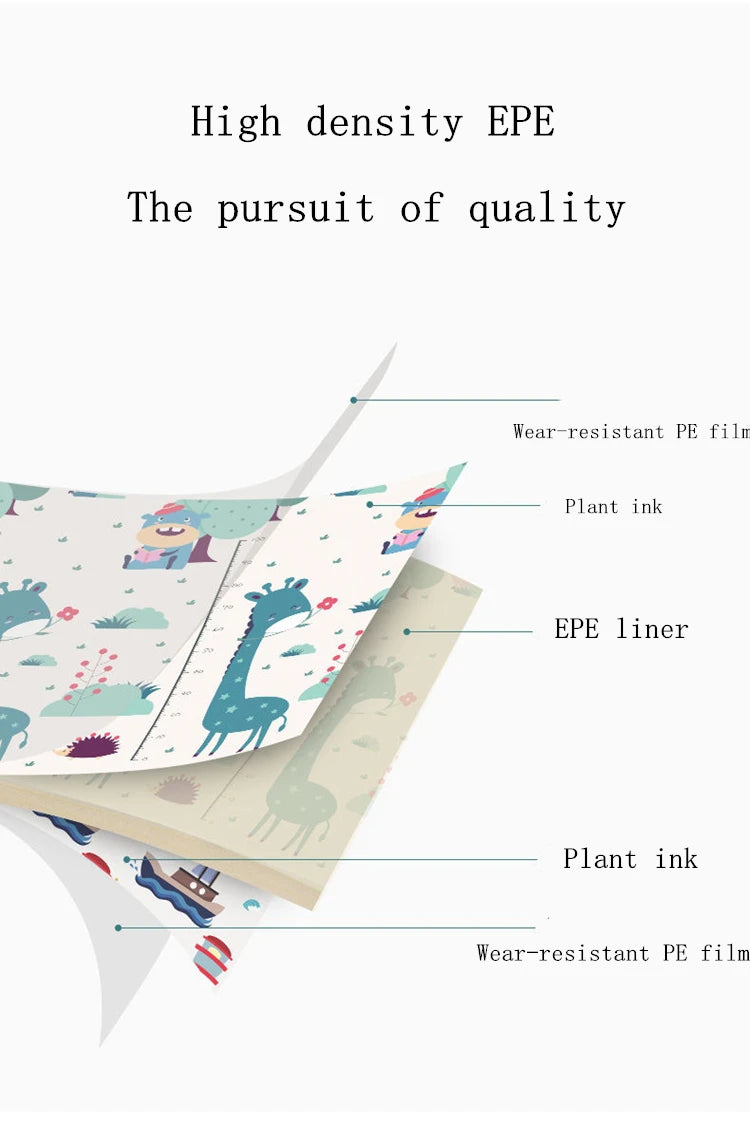 Baby Play Mat Waterproof XPE Soft Floor Playmat Foldable Crawling Carpet Kid Game Activity Rug Folding Blanket Educational Toys