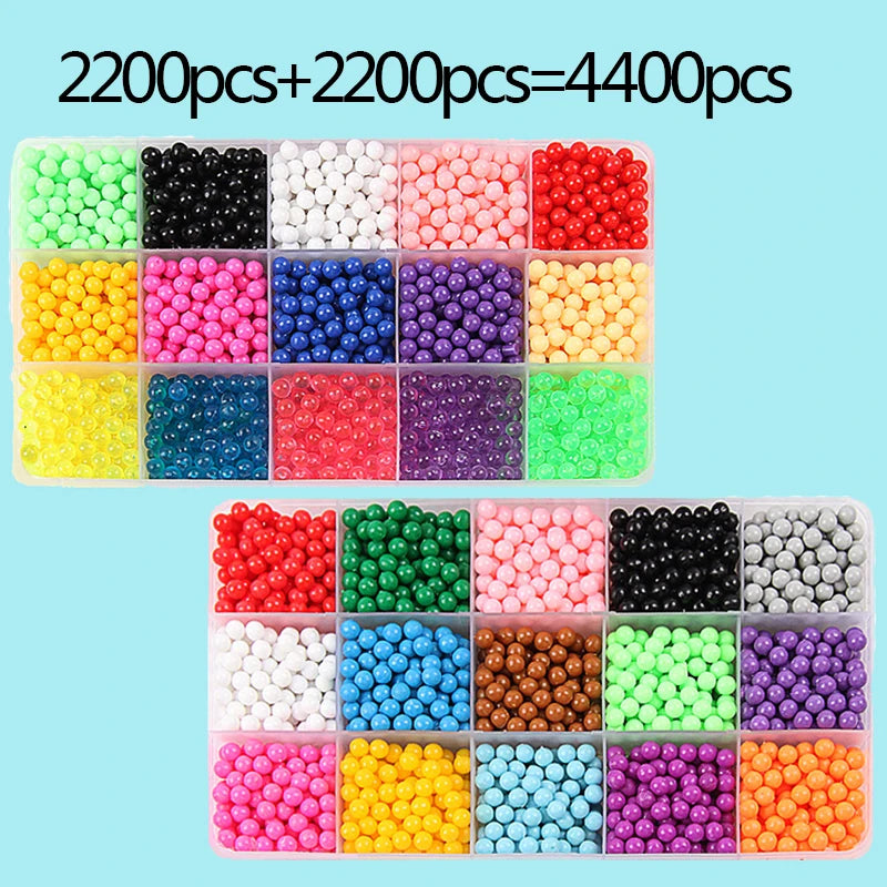 36 colors 5mm Set Refill Beads Puzzle Crystal DIY Water Spray magic Beads Set Ball Games 3D Handmade Magic Toys For Children