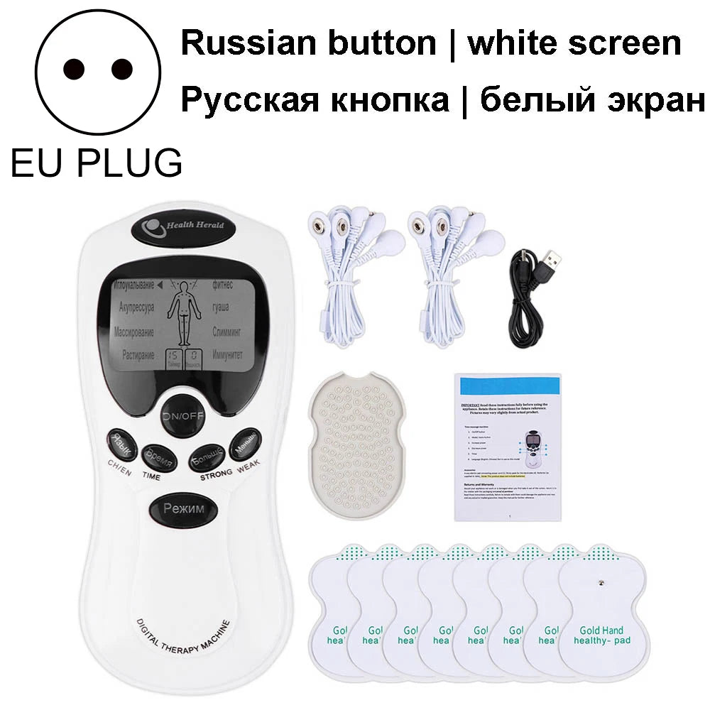 EMS Tens Machine Physiotherapy Electric Tens Unit Relaxation Belly Body Massager Health Care Muscle Stimulator Electrostimulator