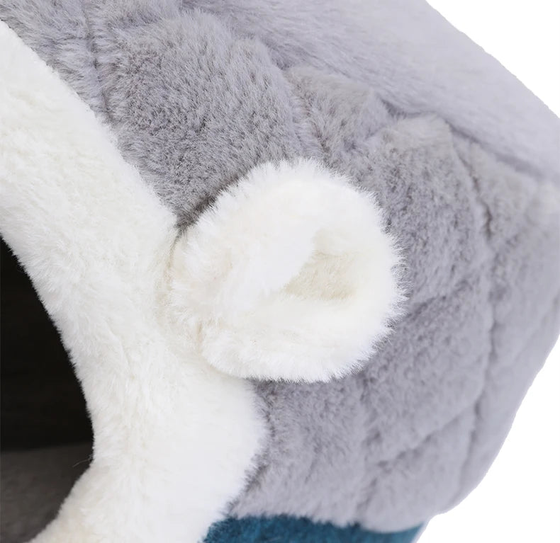 HOOPET Cat Bed House Soft Plush Kennel Puppy Cushion Small Dogs Cats Nest Winter Warm Sleeping Pet Dog Bed Pet Mat Supplies