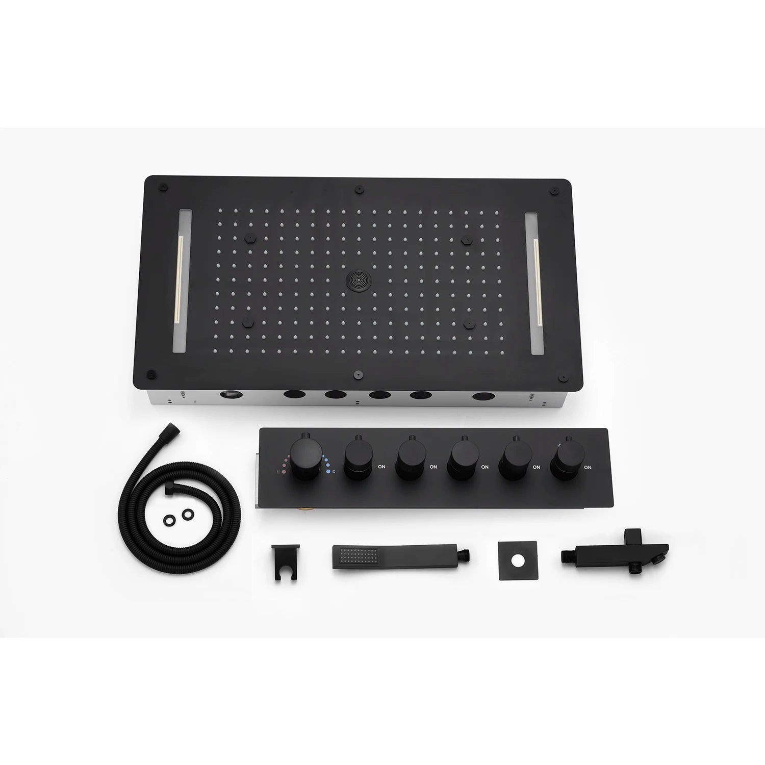 Bathroom Ceiling Concealed 700x380mm Shower Head Panel Set Constant Temperature Valve Mixer Handheld Shower