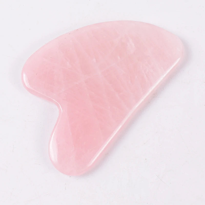 Face Care Massage Roller Natural Rose Quartz Gua Sha Tool Health Skin Acupuncture Massager Neck Slimming Anti Wrinkle Cellulite